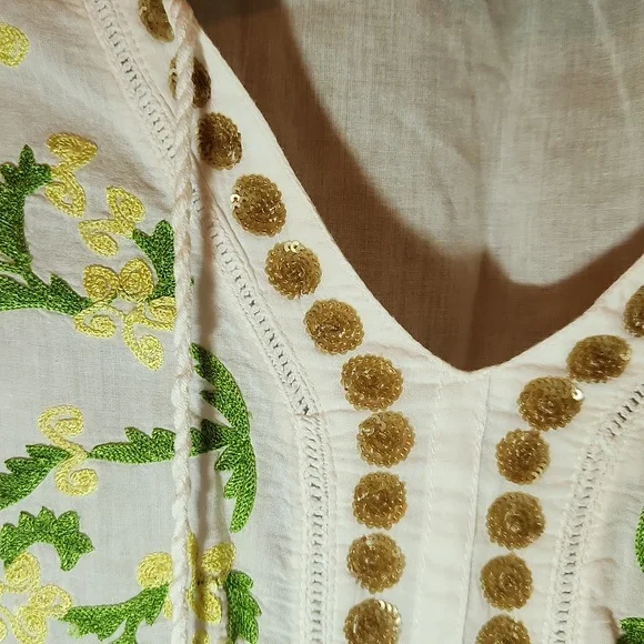 🎉Sundance Moroccan Dreams Beachy Tunic Top Size M - Picture 2 of 9